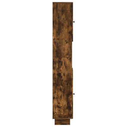 Badrumsskåp med Öppen Hylla EDE Rökt ek 30 x 31 x 190 cm