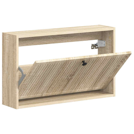 Väggmonterad skoskåp EDE 71 x 17 x 43 cm Konstruerat trä