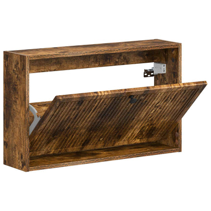 Väggmonterad skoskåp EDE 71 x 17 x 43 cm Konstruerat trä