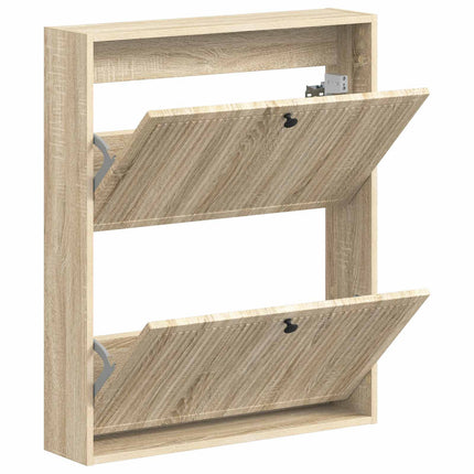 Väggmonterad skoskåp EDE 71 x 17 x 86 cm Konstruerat trä