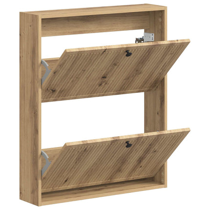 Väggmonterad skoskåp EDE 71 x 17 x 86 cm Konstruerat trä