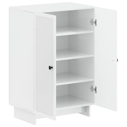 Skoskåp EDE 59,5 x 39,5 x 90 cm Konstruerat trä Vit högglans