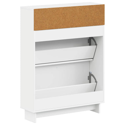Skoskåp EDE 78 x 24 x 103 cm Konstruerat trä Vit