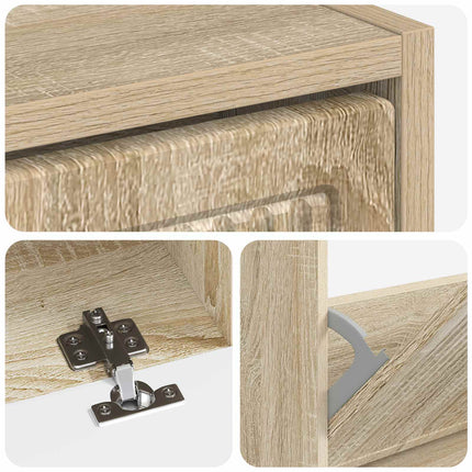 Skoskåp EDE 78 x 24 x 103 cm Konstruerat trä Sonoma-ek