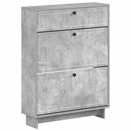 Skoskåp EDE 78 x 24 x 103 cm Konstruerat trä Betonggrå