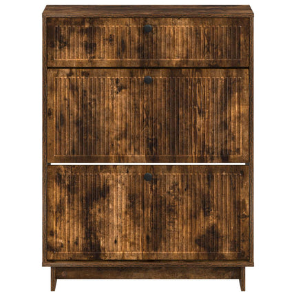 Skoskåp EDE 78 x 24 x 103 cm Konstruerat trä Rökt ek