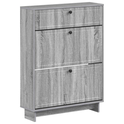 Skoskåp EDE 78 x 24 x 103 cm Konstruerat trä Grå Sonoma