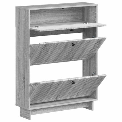 Skoskåp EDE 78 x 24 x 103 cm Konstruerat trä Grå Sonoma