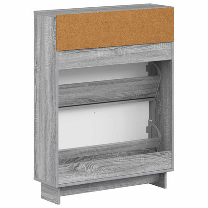Skoskåp EDE 78 x 24 x 103 cm Konstruerat trä Grå Sonoma