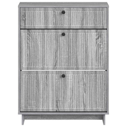 Skoskåp EDE 78 x 24 x 103 cm Konstruerat trä Grå Sonoma