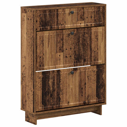 Skoskåp EDE 78 x 24 x 103 cm Konstruerat trä Gammalt trä
