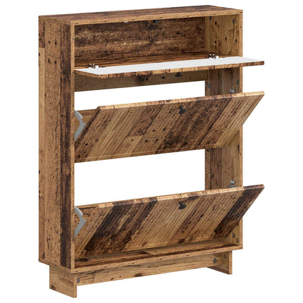 Skoskåp EDE 78 x 24 x 103 cm Konstruerat trä Gammalt trä