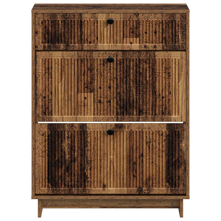 Skoskåp EDE 78 x 24 x 103 cm Konstruerat trä Gammalt trä
