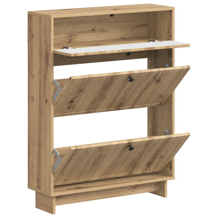 Skoskåp EDE 78 x 24 x 103 cm Konstruerat trä Artisan-ek