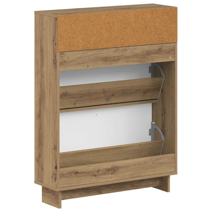 Skoskåp EDE 78 x 24 x 103 cm Konstruerat trä Artisan-ek
