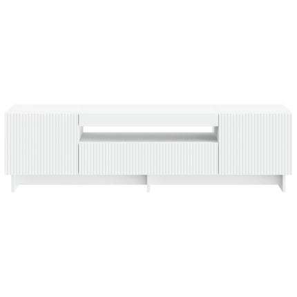 LED TV-skåp Vit Konstruerat trä