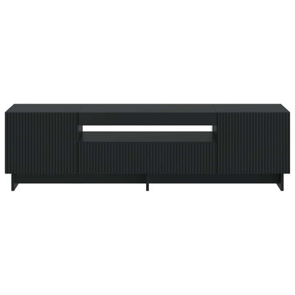 LED TV-skåp Svart Konstruerat trä