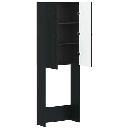 Toalett skåp EDE Svart 66 x 25,5 x 190 cm Konstruerat trä