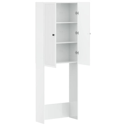 Toalett skåp EDE Vit högglans 66 x 25,5 x 190 cm