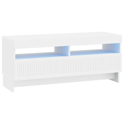 LED TV-skåp Vit Konstruerat trä