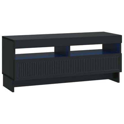 LED TV-skåp Svart Konstruerat trä