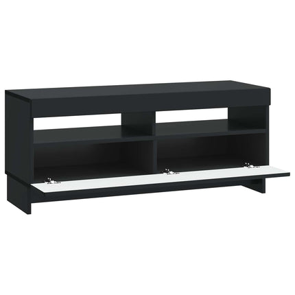 LED TV-skåp Svart Konstruerat trä