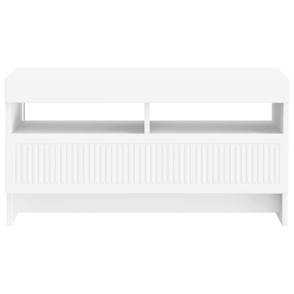 LED TV-skåp Vit Konstruerat trä