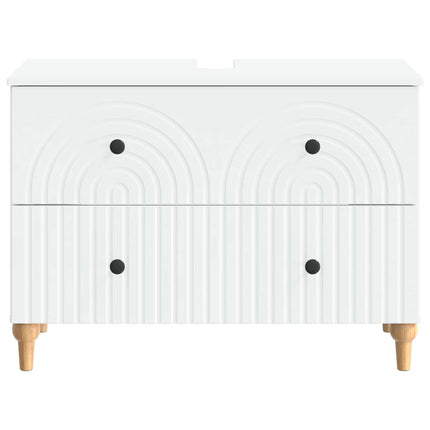 Badrumsskåp med handfat ALKMAAR Vit 82 x 41 x 59 cm