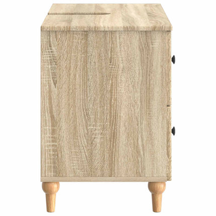 Badrumsskåp med handfat ALKMAAR Sonoma-ek 82 x 41 x 59 cm