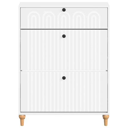 Skoskåp ALKMAAR 78 x 24 x 103 cm Konstruerat trä Vit