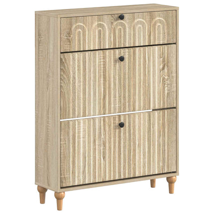 Skoskåp ALKMAAR 78 x 24 x 103 cm Konstruerat trä Sonoma-ek