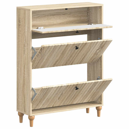 Skoskåp ALKMAAR 78 x 24 x 103 cm Konstruerat trä Sonoma-ek