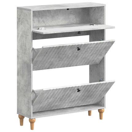 Skoskåp ALKMAAR 78 x 24 x 103 cm Konstruerat trä Betonggrå