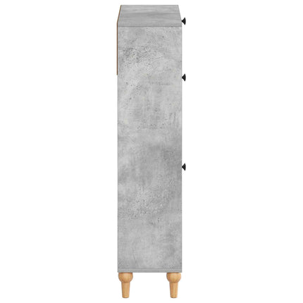 Skoskåp ALKMAAR 78 x 24 x 103 cm Konstruerat trä Betonggrå