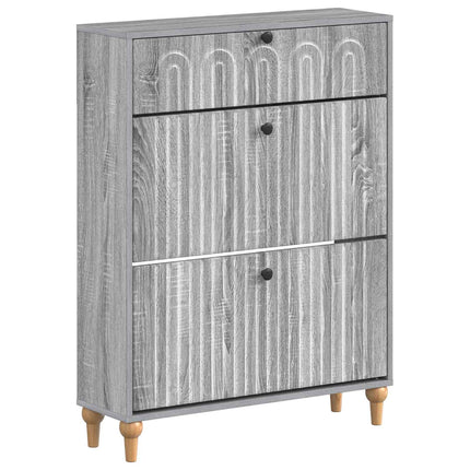 Skoskåp ALKMAAR 78 x 24 x 103 cm Konstruerat trä Grå Sonoma