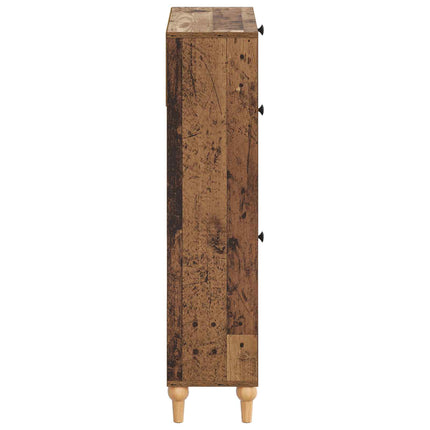 Skoskåp ALKMAAR 78 x 24 x 103 cm Konstruerat trä Gammalt trä