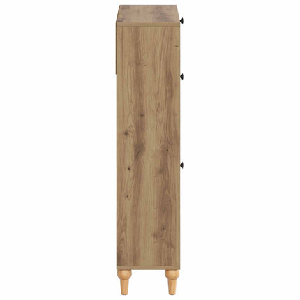 Skoskåp ALKMAAR 78 x 24 x 103 cm Konstruerat trä Artisan-ek