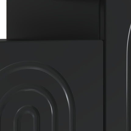 LED TV-skåp Svart Konstruerat trä