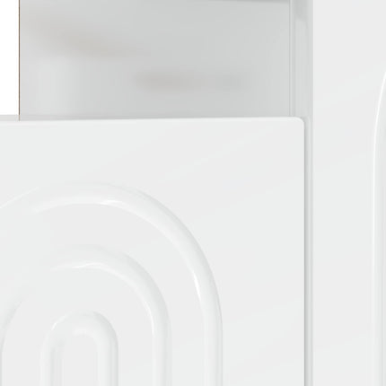 LED TV-skåp Vit högglans Konstruerat trä