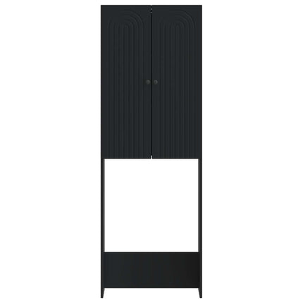 Toalett skåp ALKMAAR Svart 66 x 25,5 x 190 cm Konstruerat trä