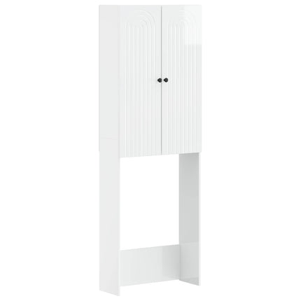 Toalett skåp ALKMAAR Vit högglans 66 x 25,5 x 190 cm