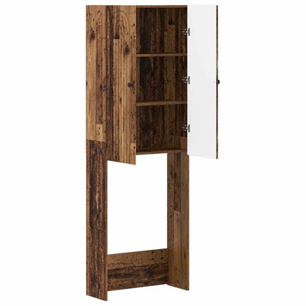 Toalett skåp ALKMAAR Gammalt trä 66 x 25,5 x 190 cm
