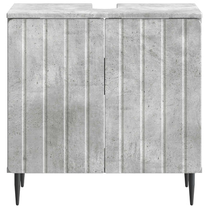 Badrumsskåp med handfat ZWOLLE Betonggrå 59,5 x 31,5 x 59 cm