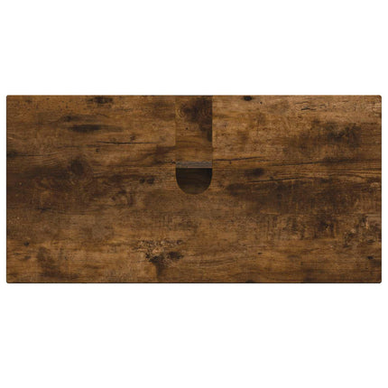 Badrumsskåp med handfat ZWOLLE Rökt ek 59,5 x 31,5 x 59 cm