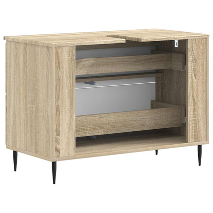 Badrumsskåp med handfat ZWOLLE Sonoma-ek 82 x 41 x 58,5 cm