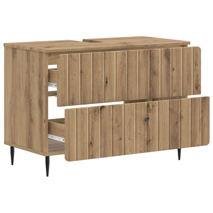 Badrumsskåp med handfat ZWOLLE Artisan-ek 82 x 41 x 58,5 cm
