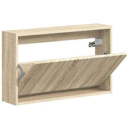 Väggmonterad skoskåp ZWOLLE 71 x 17 x 43 cm Konstruerat trä