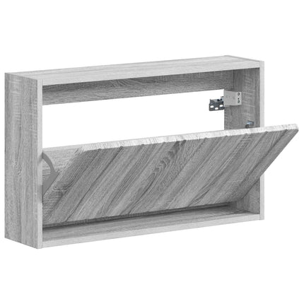 Väggmonterad skoskåp ZWOLLE 71 x 17 x 43 cm Konstruerat trä
