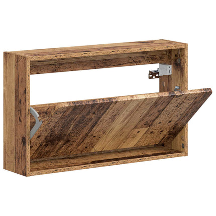 Väggmonterad skoskåp ZWOLLE 71 x 17 x 43 cm Konstruerat trä