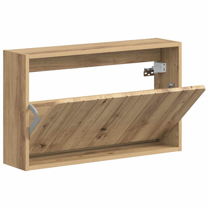 Väggmonterad skoskåp ZWOLLE 71 x 17 x 43 cm Konstruerat trä